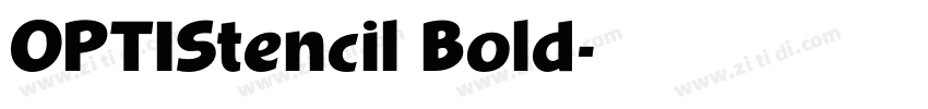 OPTIStencil Bold字体转换